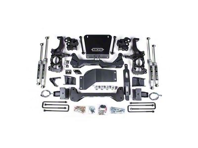 BDS 6.50-Inch High Clearance Suspension Lift Kit with NX2 Nitro Shocks (20-25 4WD Silverado 3500 HD w/ Factory Overload Springs)