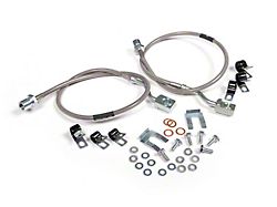 BDS Stainless Steel Braided Brake Line Kit for 6-Inch Lift; Front (11-25 Silverado 3500 HD)