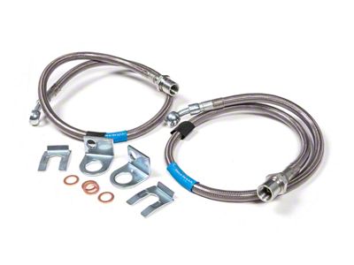 BDS Stainless Steel Braided Brake Line Kit for 6-Inch Lift; Front (07-20 Yukon)