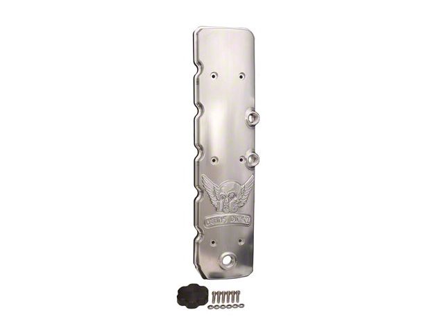 Beans Diesel Performance Billet ROUNDED Top Valve Cover with Dual CCV Outlets; Black (06-18 5.9L, 6.7L RAM 3500)