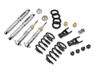 Belltech Lowering Kit; 1 to 2-Inch Front / 2 to 3-Inch Rear (07-13 2WD Silverado 1500 Extended Cab, Crew Cab)