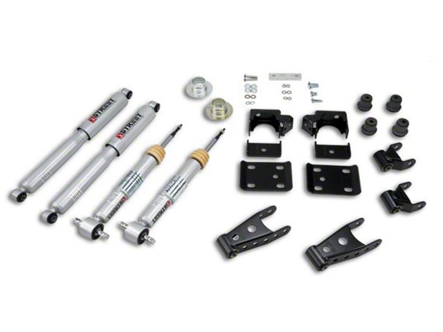 Belltech Lowering Kit with Street Performance Shocks; +1 to -2-Inch Front / 2 to -3-Inch Rear (07-13 Sierra 1500 w/ 5.80-Foot Short Box)