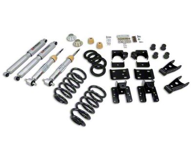 Belltech Lowering Kit; 1 to 2-Inch Front / 4-Inch Rear (07-13 2WD Sierra 1500 Regular Cab w/ 5.80-Foot Short Box, Extended Cab, Crew Cab)