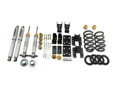 Belltech Lowering Kit; 1 to 2-Inch Front / 4-Inch Rear (07-13 2WD Silverado 1500 Regular Cab w/ 5.80-Foot Short Box, Extended Cab, Crew Cab)