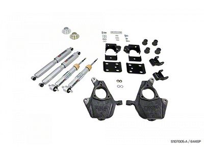 Belltech Lowering Kit; 3 to 4-Inch Front / 7-Inch Rear (07-13 2WD Silverado 1500 Regular Cab w/ 5.80-Foot Short Box)