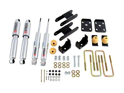 Belltech Lowering Kit with Street Performance Shocks; 0 to 3-Inch Front / 4-Inch Rear (15-17 Colorado w/ 5-Foot Short Box)