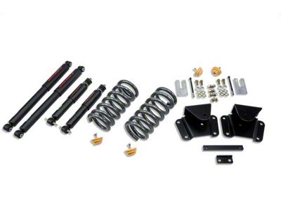 Belltech Lowering Kit with Nitro Drop II Shocks; 1-Inch Front / 2-Inch Rear (97-03 2WD Dakota R/T)