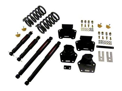 Belltech Lowering Kit with Nitro Drop II Shocks; 2-Inch Front / 4-Inch Rear (97-04 2WD Dakota, Excluding R/T)