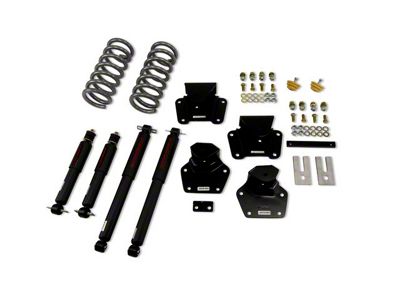 Belltech Lowering Kit with Nitro Drop II Shocks; 2-Inch Front / 4-Inch Rear (87-96 2WD V8 Dakota Regular Cab)