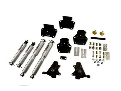 Belltech Lowering Kit with Street Performance Shocks; 2-Inch Front / 4-Inch Rear (87-90 2WD Dakota Regular Cab)