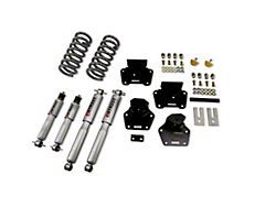 Belltech Lowering Kit with Street Performance Shocks; 2-Inch Front / 4-Inch Rear (87-96 2WD V8 Dakota Regular Cab)