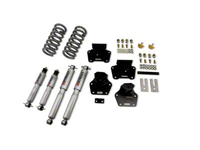 Belltech Lowering Kit with Street Performance Shocks; 2-Inch Front / 4-Inch Rear (87-96 2WD V8 Dakota Regular Cab)