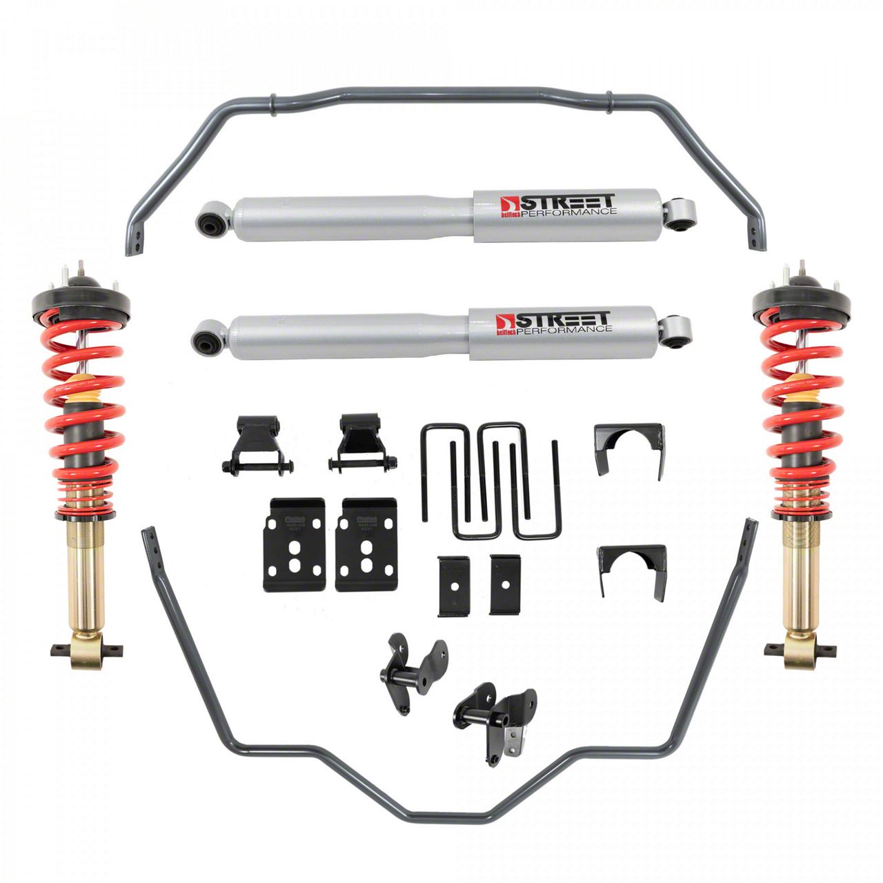 Belltech Height Adjustable Lowering Coil-Over Kit with Anti-Sway Bars for 0 to 3.50-Inch Front Drop and 5.50-Inch Rear Drop (21-24 4WD F-150,…