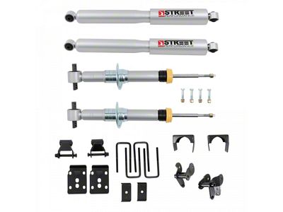 Belltech Lowering Kit with Street Performance Struts and Shocks; 1 to 3.50-Inch Rear / 7.50-Inch Rear (21-25 4WD F-150, Excluding Raptor)