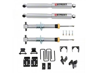 Belltech Lowering Kit with Street Performance Struts and Shocks; 1 to 3.50-Inch Rear / 5.50-Inch Rear (21-24 4WD F-150, Excluding Raptor)