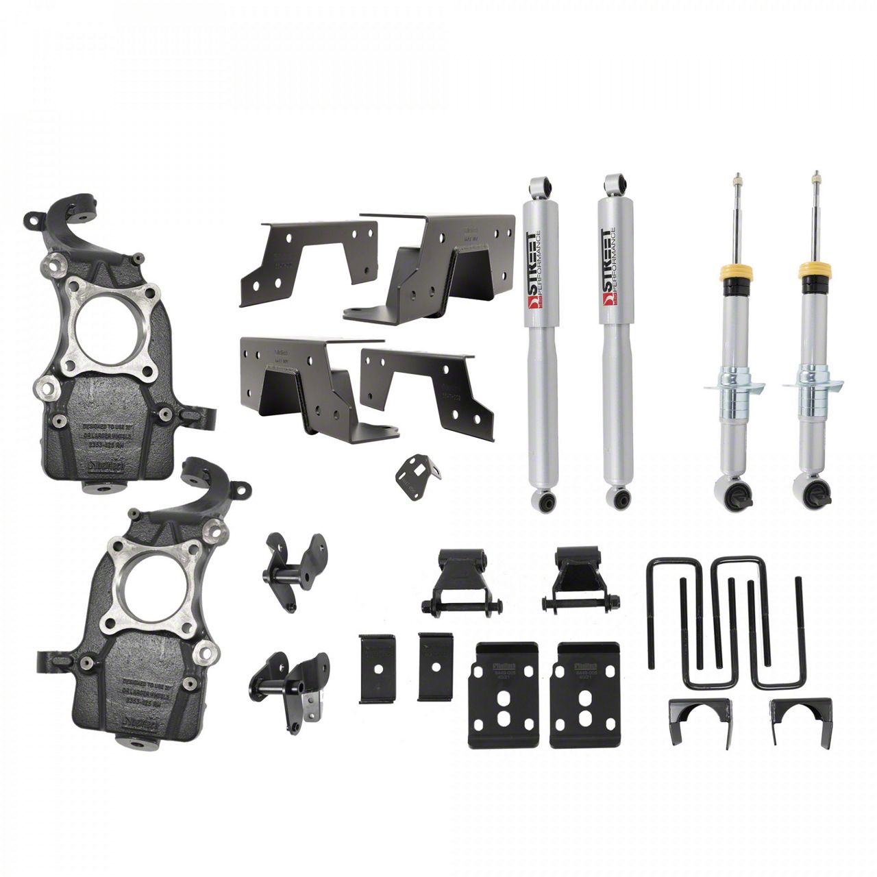 Belltech F150 Lowering Kit with Street Performance Struts and Shocks; 2 to 5.50Inch Front Drop