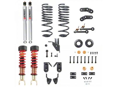 Belltech Lowering Kit with Coil-Overs and Street Performance Shocks; 1 to 3-Inch Front / 3 to 4-Inch Rear (19-24 RAM 1500 w/o Air Ride, Excluding TRX)