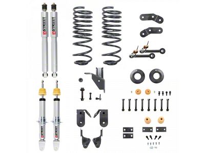 Belltech Lowering Kit with Street Performance Struts and Shocks; 1 to 3-Inch Front / 3 to 4-Inch Rear (19-24 RAM 1500 w/o Air Ride, Excluding TRX)