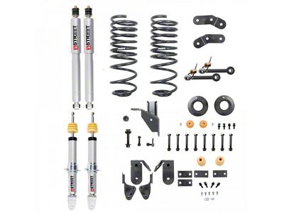 Belltech Lowering Kit with Street Performance Struts and Shocks; 1 to 3-Inch Front / 4 to 5-Inch Rear (19-24 RAM 1500 w/o Air Ride, Excluding TRX)