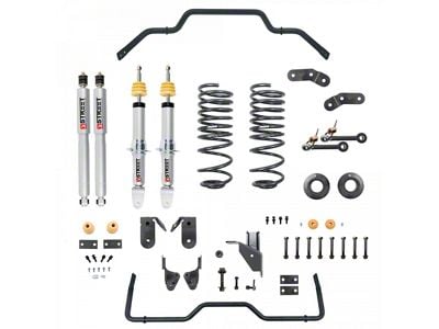 Belltech Lowering Kit with Street Performance Struts, Shocks and Anti-Sway Bars; 1 to 3-Inch Front / 3 to 4-Inch Rear (19-24 RAM 1500 w/o Air Ride, Excluding TRX)