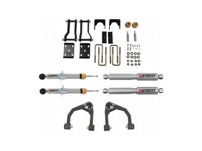 Belltech Lowering Kit with Street Performance Shocks; 2-Inch Front / 4-Inch Rear (19-24 2WD Ranger w/ Aluminum Knuckles)