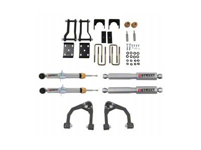Belltech Lowering Kit with Street Performance Shocks; 2-Inch Front / 4-Inch Rear (19-23 2WD Ranger w/ Aluminum Knuckles)