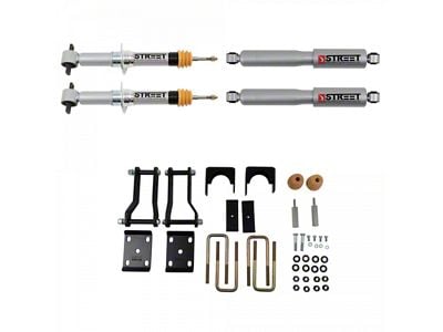 Belltech Lowering Kit with Street Performance Shocks; 2-Inch Front / 4-Inch Rear (19-24 4WD Ranger, Excluding Raptor)