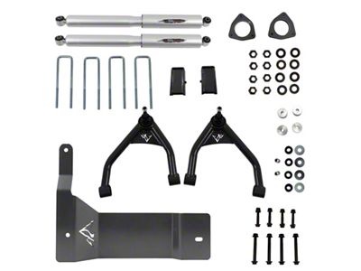 Belltech 4-Inch Suspension Lift Kit with Trail Performance Shocks (16-18 Sierra 1500 Double Cab, Crew Cab w/ Stock Cast Steel Control Arms, Excluding Denali)