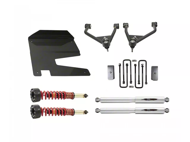 Belltech 4-Inch Suspension Lift Kit with Trail Performance Coil-Overs and Shocks (19-24 Sierra 1500 Double Cab, Crew Cab, Excluding AT4 & Denali)