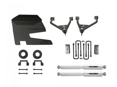 Belltech 4-Inch Suspension Lift Kit with Trail Performance Shocks (19-23 Sierra 1500 Double Cab, Crew Cab, Excluding AT4 & Denali)