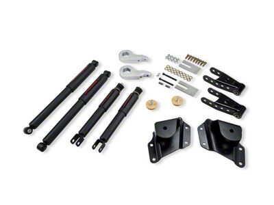 Belltech Lowering Kit with Nitro Drop II Shocks; 1 to 2-Inch Front / 4-Inch Rear (05-06 2WD Sierra 1500 Regular Cab)