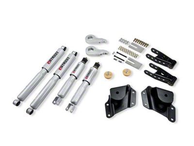 Belltech Lowering Kit with Street Performance Shocks; 1 to 2-Inch Front / 4-Inch Rear (05-06 2WD Sierra 1500 Regular Cab)