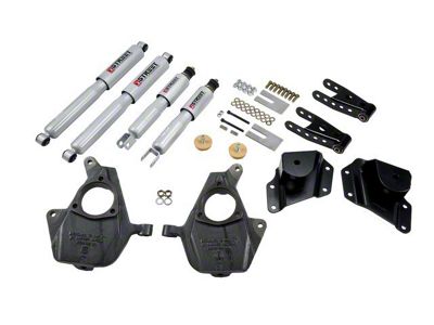 Belltech Lowering Kit with Street Performance Shocks; 2-Inch Front / 4-Inch Rear (05-06 2WD Sierra 1500 Regular Cab)