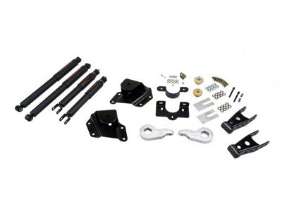 Belltech Lowering Kit with Nitro Drop II Shocks; 1 to 2-Inch Front / 4-Inch Rear (05-06 2WD Sierra 1500 Extended Cab)