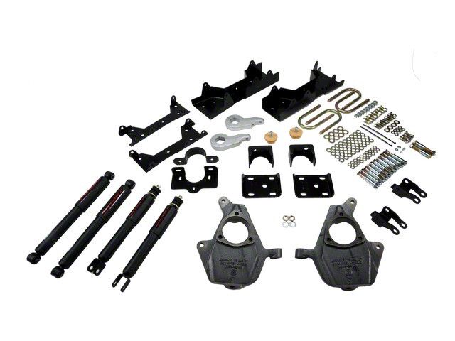 Belltech Lowering Kit with Nitro Drop II Shocks; 3 to 4-Inch Front / 6-Inch Rear (05-06 2WD Sierra 1500 Extended Cab)