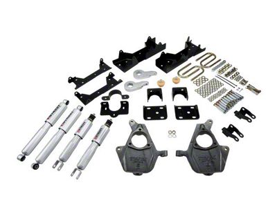 Belltech Lowering Kit with Street Performance Shocks; 3 to 4-Inch Front / 6-Inch Rear (05-06 2WD Sierra 1500 Extended Cab)