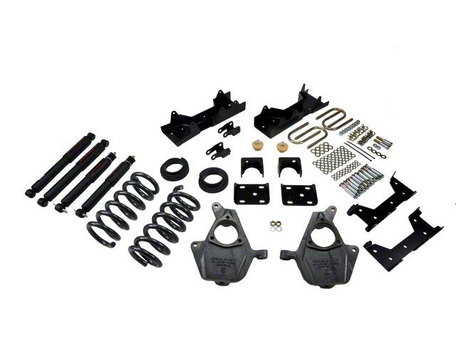 Belltech Lowering Kit with Nitro Drop II Shocks; 4 to 5-Inch Front / 6-Inch Rear (99-00 2WD Sierra 1500 Regular Cab)