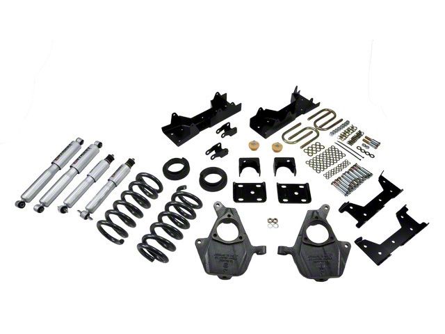 Belltech Lowering Kit with Street Performance Shocks; 4 to 5-Inch Front / 6-Inch Rear (99-00 2WD Sierra 1500 Regular Cab)