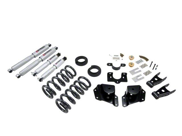 Belltech Lowering Kit with Street Performance Shocks; 2 to 3-Inch Front / 4-Inch Rear (99-06 2WD Sierra 1500 Extended Cab)