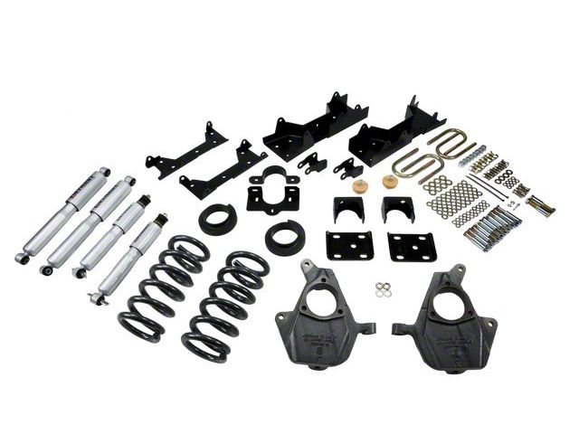 Belltech Lowering Kit with Street Performance Shocks; 4 to 5-Inch Front / 6-Inch Rear (01-06 2WD Sierra 1500 Extended Cab)