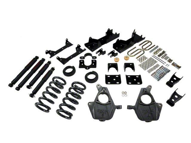 Belltech Lowering Kit with Nitro Drop II Shocks; 4 to 5-Inch Front / 6 to 7-Inch Rear (01-06 2WD Sierra 1500 Extended Cab)