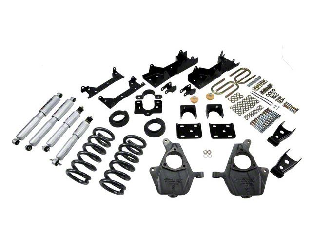 Belltech Lowering Kit with Street Performance Shocks; 4 to 5-Inch Front / 6 to 7-Inch Rear (01-06 2WD Sierra 1500 Extended Cab)