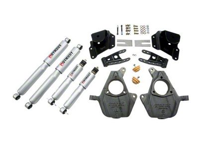 Belltech Lowering Kit with Street Performance Shocks; 2-Inch Front / 4-Inch Rear (99-00 2WD Sierra 1500 Regular Cab)