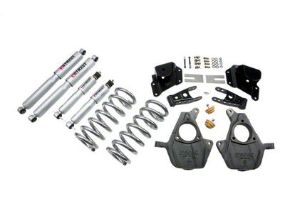 Belltech Lowering Kit with Street Performance Shocks; 3-Inch Front / 4-Inch Rear (99-06 2WD Sierra 1500 Regular Cab)