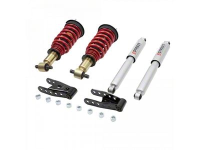 Belltech Lowering Kit with Performance Coil-Overs; 1 to 3-Inch Front / 2 to 3-Inch Rear (07-18 Sierra 1500 w/ 5.80-Foot Short Box)