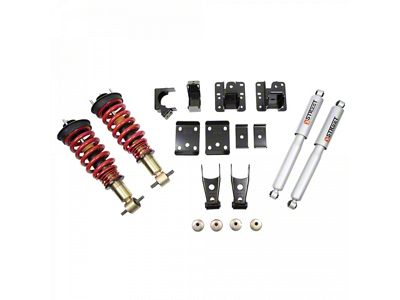 Belltech Lowering Kit with Performance Front Coil-Overs; 1 to 3-Inch Front / 4-Inch Rear (07-13 Sierra 1500 w/ 5.80 Short Box)