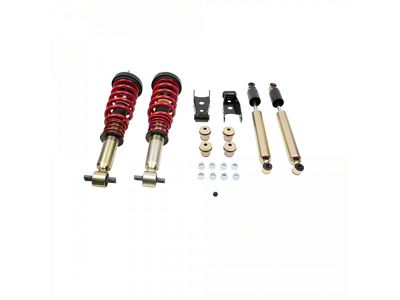 Belltech Lowering Kit with Performance Plus Coil-Overs; 1 to 3-Inch Front / 2 to 3-Inch Rear (07-18 Sierra 1500 w/ 5.80-Foot Short Box)