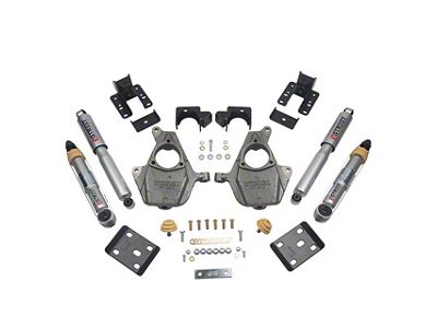 Belltech Lowering Kit with Street Performance Shocks; 3 to 4-Inch Front / 5 to 6-Inch Rear (16-18 2WD Sierra 1500)