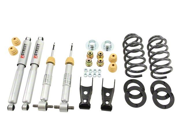 Belltech Lowering Kit with Street Performance Shocks; 1 to 2-Inch Front / 2 to 3-Inch Rear (14-18 2WD Sierra 1500 Regular Cab)