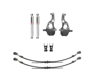 Belltech Lowering Kit with Street Performance Shocks; 2-Inch Front / 4-Inch Rear (19-24 Sierra 1500, Excluding AT4 & Denali)